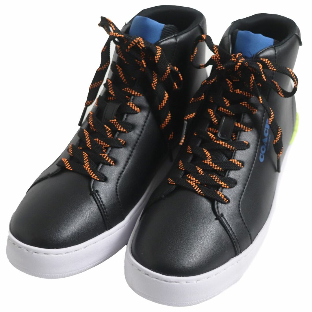 【ドンドン見直し】未使用品●COACH コーチ CLIP LEATHER HIGHTOP C6029 シグネチャー レザーハイカットスニーカー 8D（25.5cm） メンズ