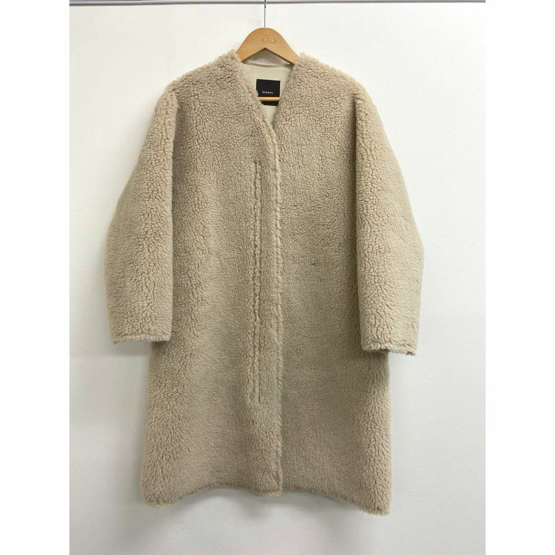 ánuans - anuans ボンディングボアコート (LIGHT BEIGE)の通販 by