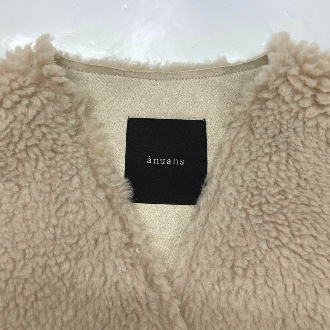 anuans ボンディングボアコート (LIGHT BEIGE)