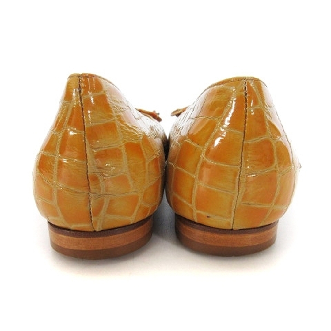 ブルーノマリ パンプス 型押し フラット 黄 イエロー 33 21.5cm位 靴 レディースの靴/シューズ(ハイヒール/パンプス)の商品写真