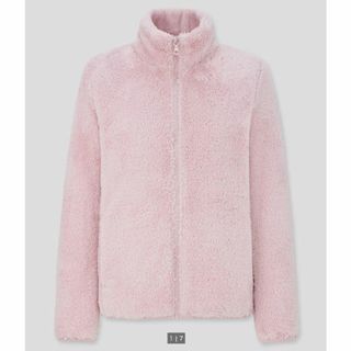 ユニクロ(UNIQLO)の☆ユニクロ　ファーリーフリースフルジップジャケット（すっきり・長袖）ピンクL☆(ブルゾン)