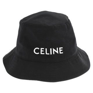 セリーヌ(celine)のCELINE セリーヌ 23SS Logo Bucket Hat ロゴ刺繍バケットハット 2AUO4968P ブラック(ハット)