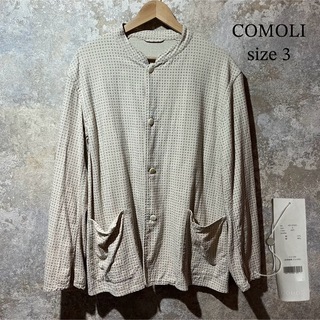 コモリ(COMOLI)のタグ付 COMOLI コモリ シルクコットン ドット スタンドカラー ジャケット(シャツ)
