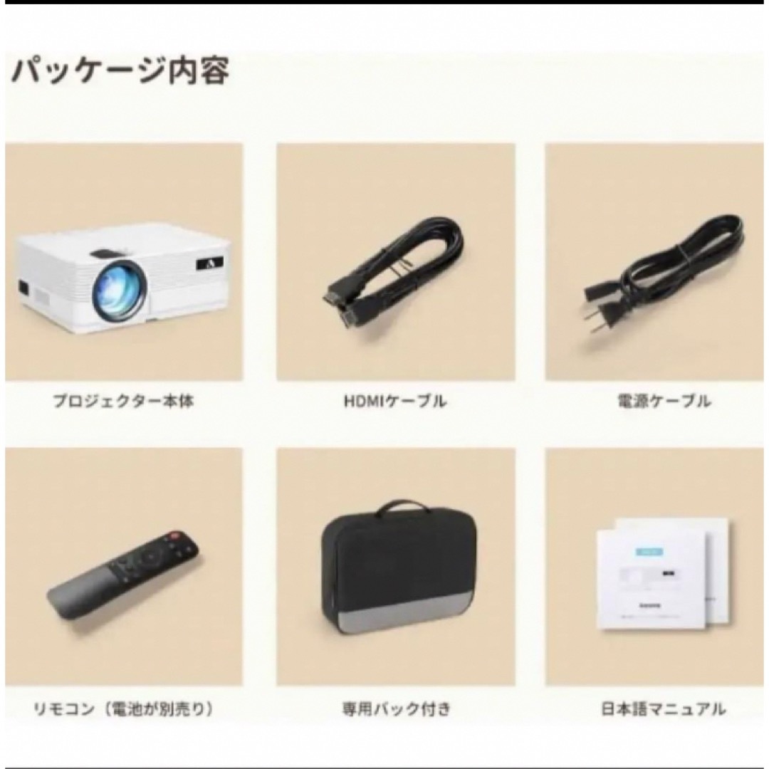 プロジェクター 小型 ミラーリング機能 WiFi 1080PフルHD