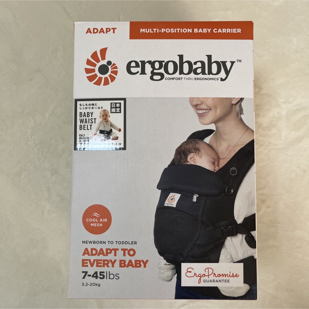 Ergobaby(エルゴベビー)の美品♡エルゴベビー　アダプト　ブラック キッズ/ベビー/マタニティの外出/移動用品(抱っこひも/おんぶひも)の商品写真