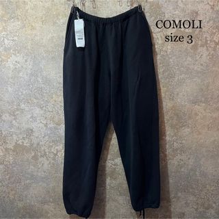 COMOLI ワイドスウェットパンツMサイズ　新品タグ付き　ネイビー　美品‼️パンツ丈フルレングス