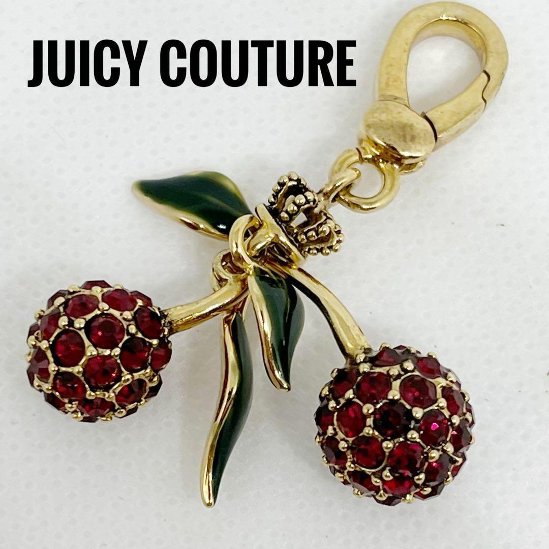 Juicy Couture(ジューシークチュール)のジューシークチュール レッド ペイブ チェリー チャーム レディースのファッション小物(キーホルダー)の商品写真