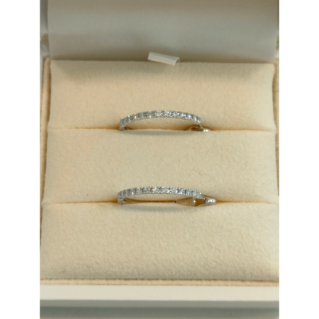 TASAKI(タサキ)のタサキ　TASAKI　ダイヤフープピアス　K18WG　0.34ct　ミキモト レディースのアクセサリー(ピアス)の商品写真