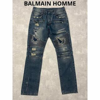 バルマン(BALMAIN)のBALMAIN HOMME Destroy Biker Jeans(デニム/ジーンズ)