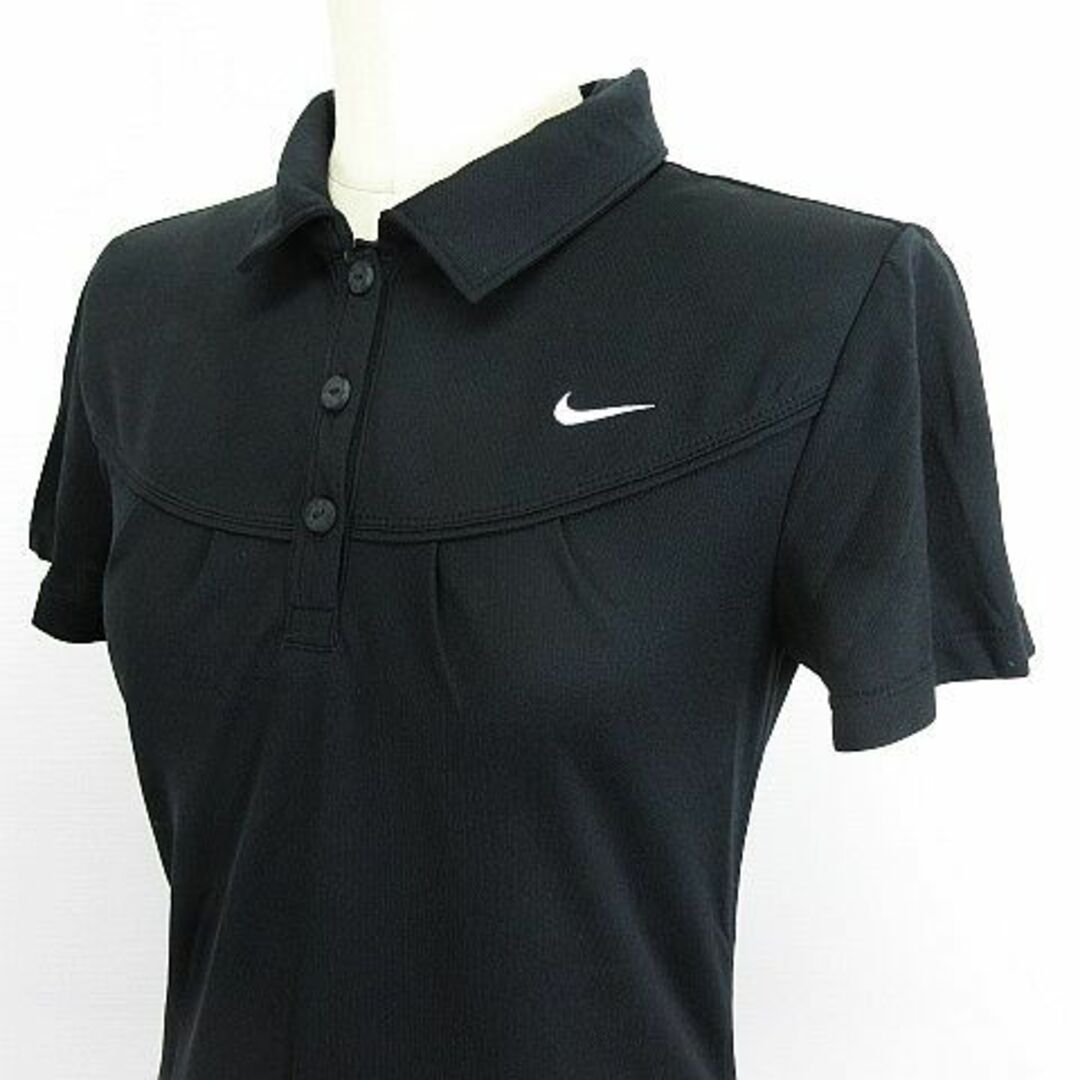 NIKE(ナイキ)のナイキ TENNIS ポロシャツ 半袖 DRI-FIT ロゴ M ブラック スポーツ/アウトドアのテニス(ウェア)の商品写真