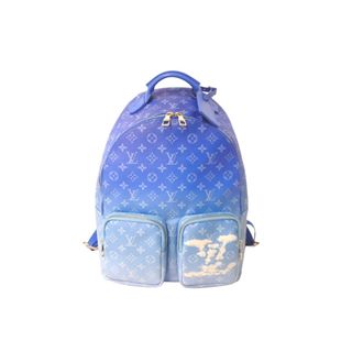 ルイヴィトン(LOUIS VUITTON)のLOUIS VUITTON ルイヴィトン 21FW モノグラムクラウズ リュック ブルー ホワイト M45441 雲 鞄 バックパック 美品 中古 57370(リュック/バックパック)