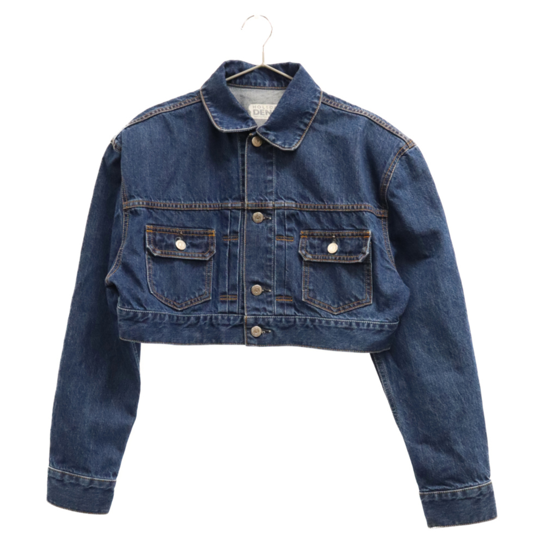 357センチ身幅HOLIDAY ホリデイ 23SS CROPPED DENIM JACKET ショート丈デニムジャケット インディゴ レディース 23102049