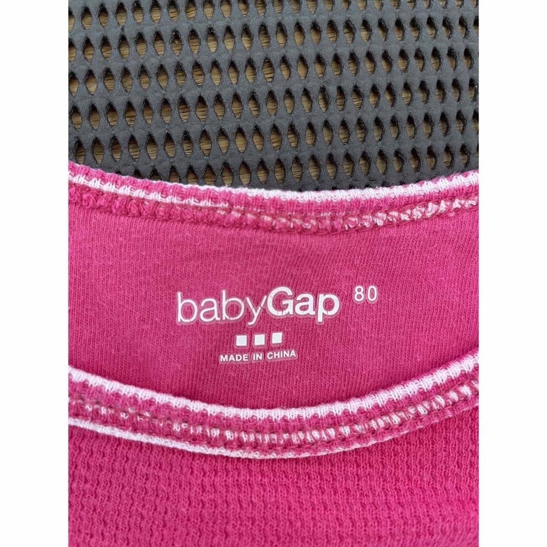 babyGAP(ベビーギャップ)のbaby Gap 長袖ロンパース　重ね着風　80㎝ キッズ/ベビー/マタニティのベビー服(~85cm)(ロンパース)の商品写真