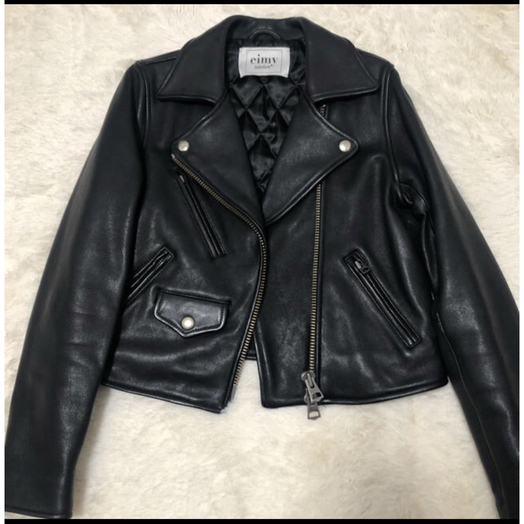 eimy istoire(エイミーイストワール)のeimy istoire leather riders jacket レディースのジャケット/アウター(ライダースジャケット)の商品写真