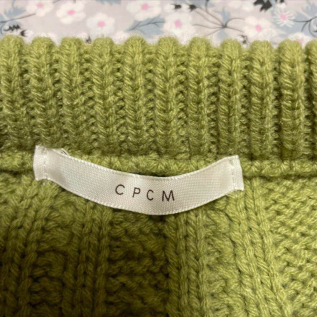 CPCM(シーピーシーエム)のニット　グリーン系　フリーサイズ　☆割引あり レディースのトップス(ニット/セーター)の商品写真