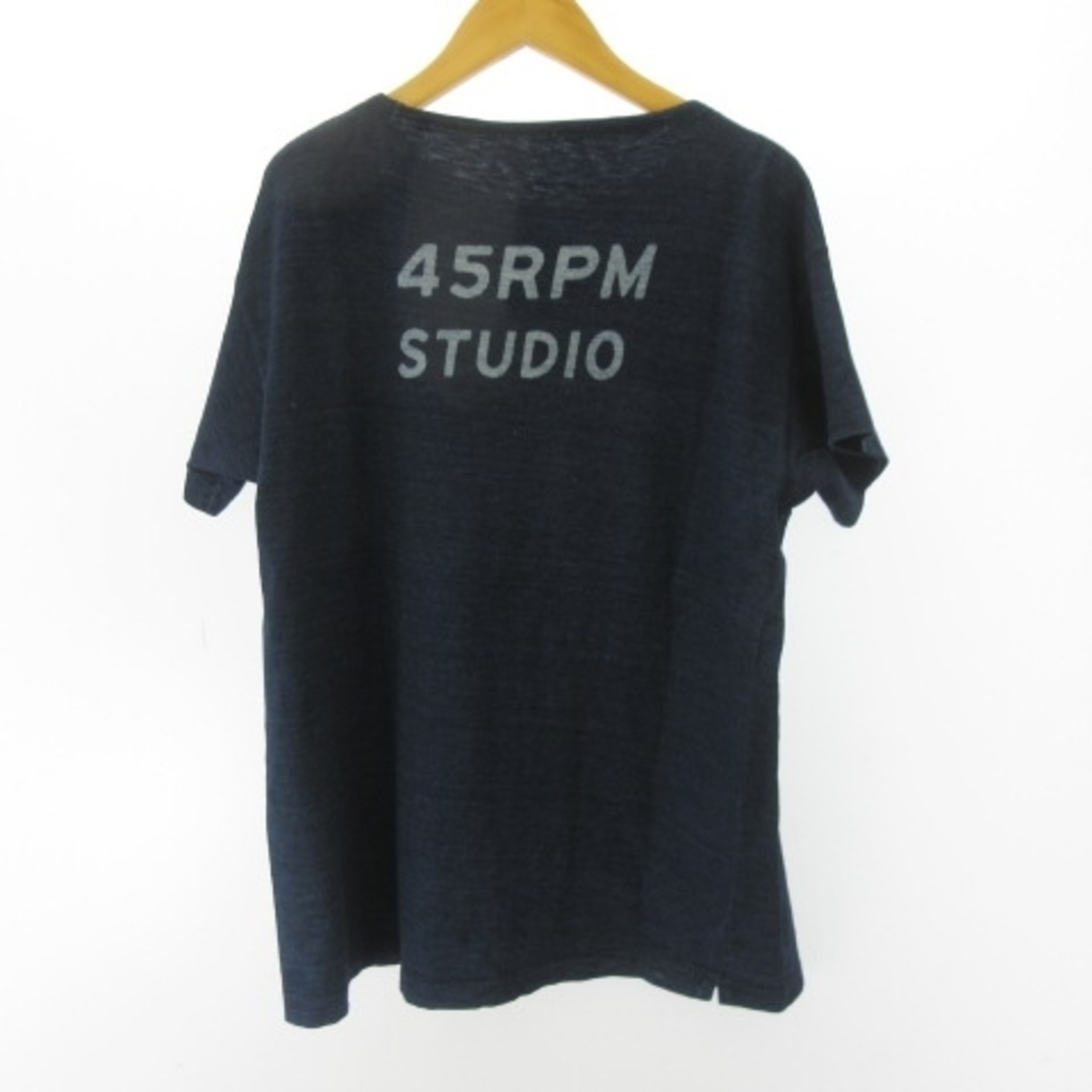 45R 45RPM インディゴ ポロシャツ 半袖 カットソー Tシャツ - ポロシャツ