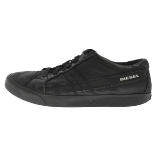 ディーゼル(DIESEL)のDIESEL ディーゼル レザー ナイロン ローカットスニーカー ブラック US10/28cm(スニーカー)