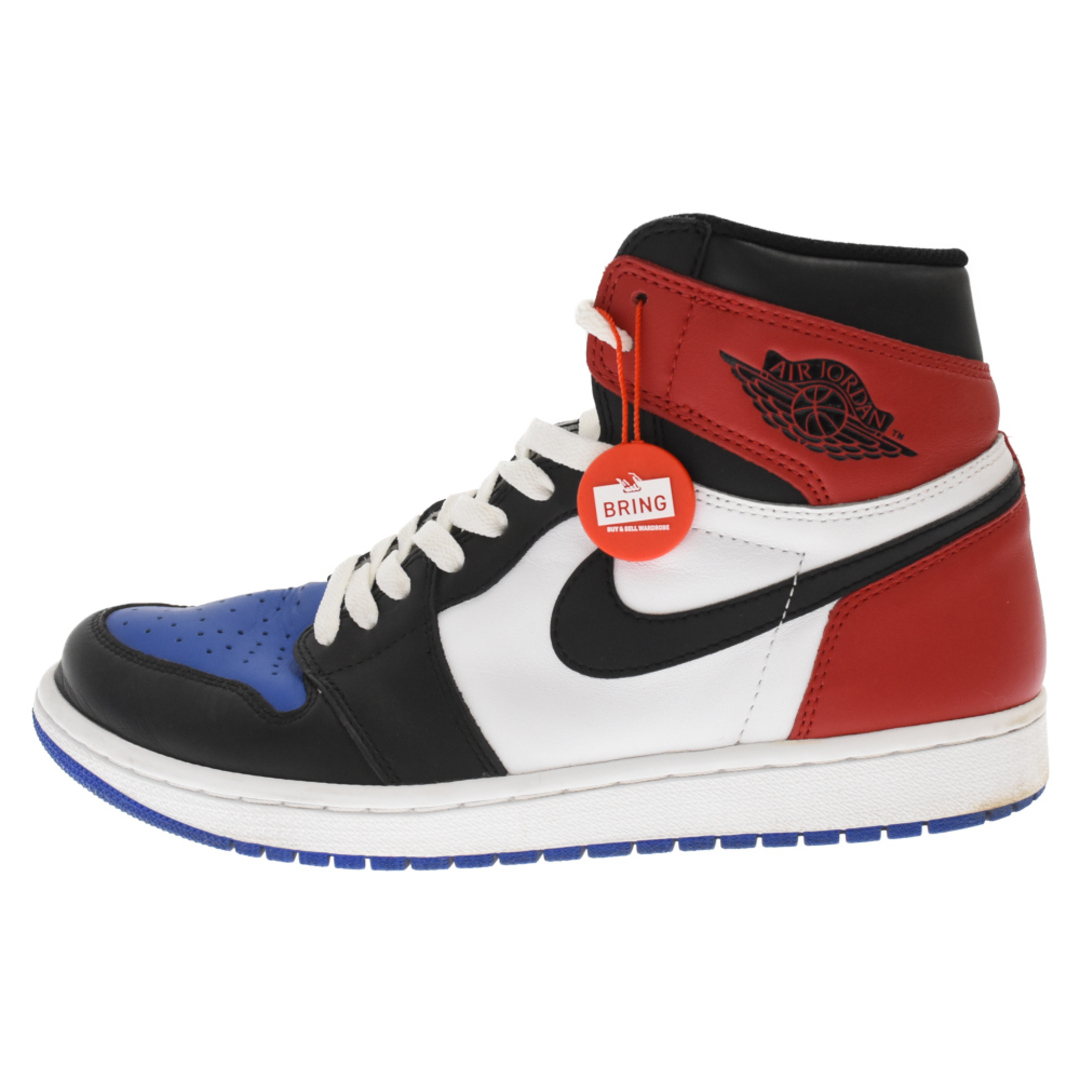 303センチワイズNIKE ナイキ AIR JORDAN 1 RETRO HIGH OG TOP 3 555088‐026 エアジョーダン1 トップ3 ハイカットスニーカー US10.5/28.5cm ブラック/レッド/ブルー