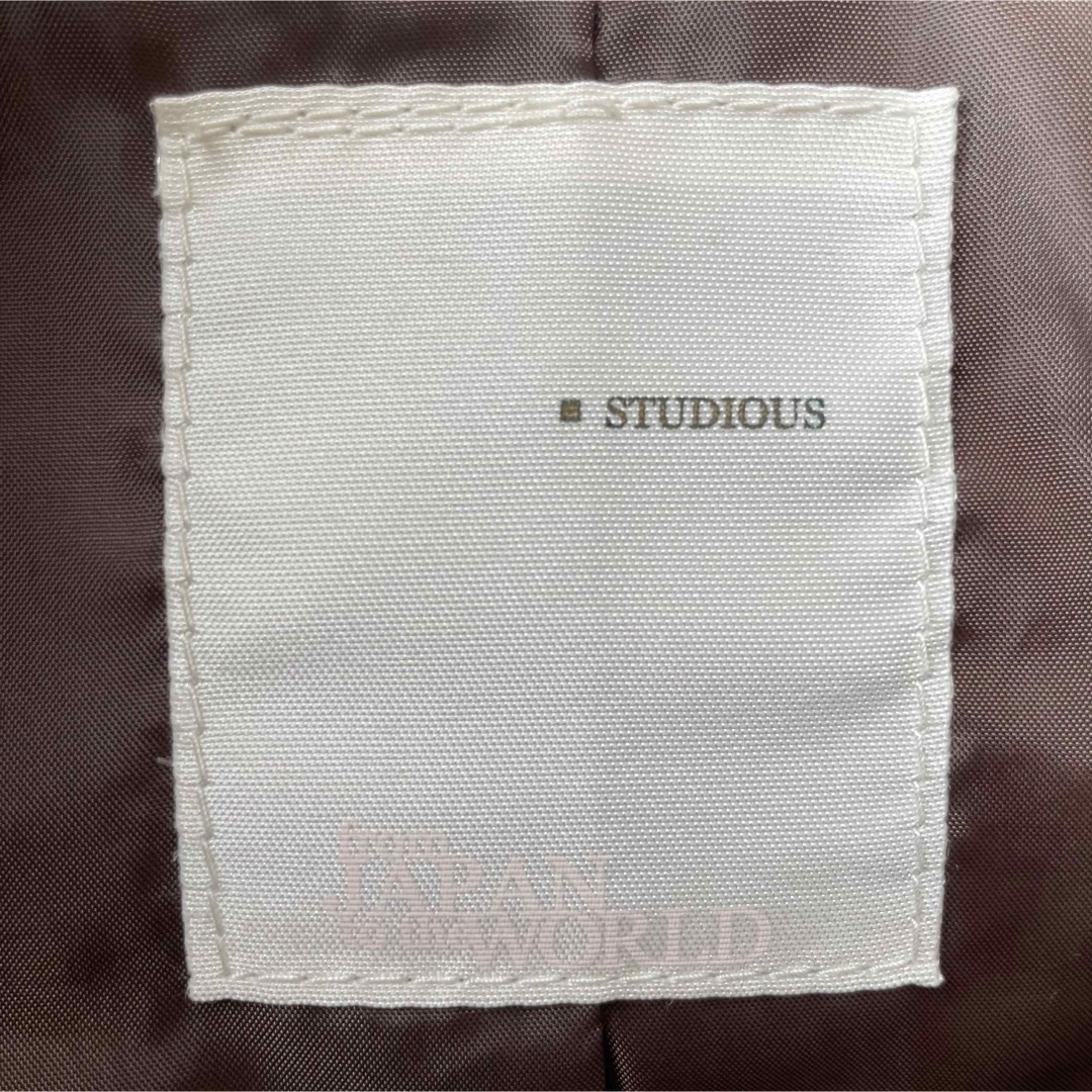 STUDIOUS(ステュディオス)のSTUDIOUS ステュディオス ウール100% ダブルボタン コート アウター レディースのジャケット/アウター(チェスターコート)の商品写真