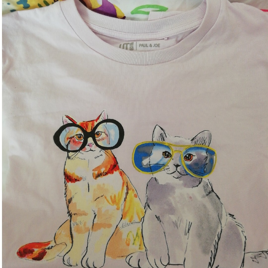 PAUL & JOE(ポールアンドジョー)のポール&ジョーユニクロコラボ猫カットソーXL レディースのトップス(Tシャツ(半袖/袖なし))の商品写真