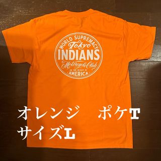 ネイバーフッド(NEIGHBORHOOD)の東京インディアンズ Tシャツ ORANGE L tokyo indians(Tシャツ/カットソー(半袖/袖なし))