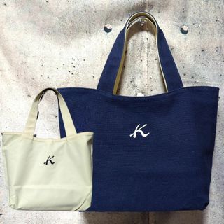 キタムラ(Kitamura)のKITAMURA リバーシブル コットン系 トートバッグ 刺繍ロゴ(トートバッグ)