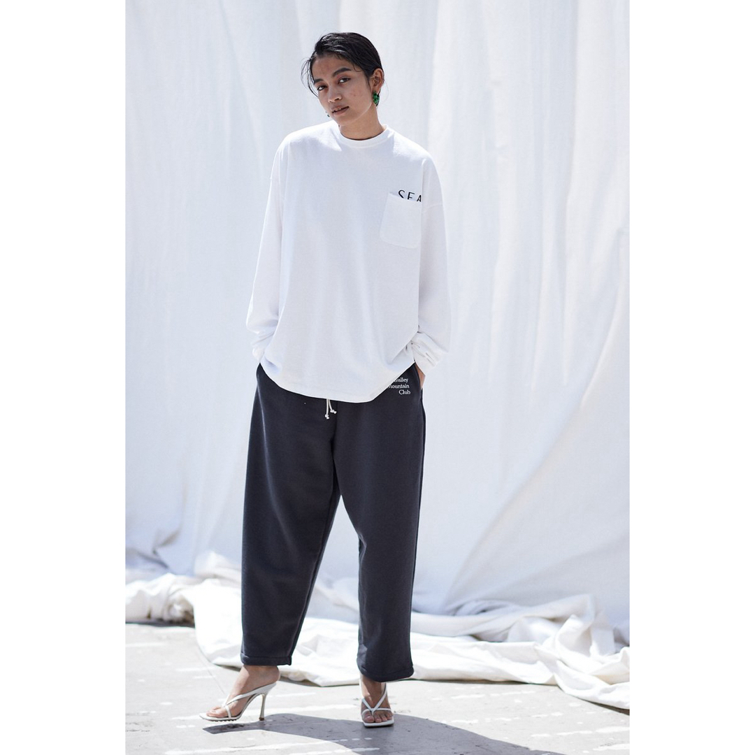 SEA (P-DYE) SWEAT PANTS / CHARCOAL_WHITE