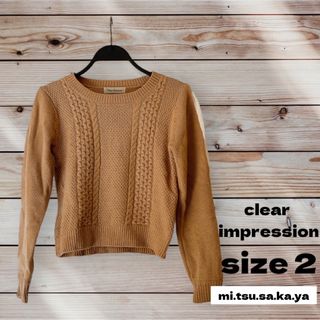 クリアインプレッション(CLEAR IMPRESSION)のクリアインプレッション　clearimpression　ケーブルニット　シフォン(ニット/セーター)