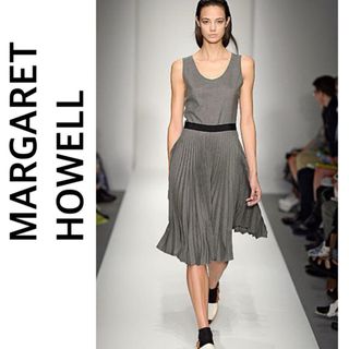 美品 MARGARET HOWELL FOX BROTHERS プリーツスカート