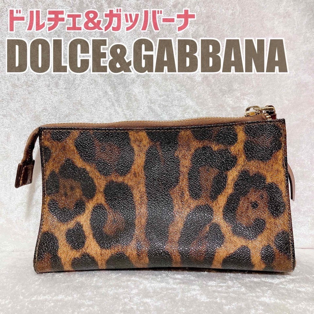 DOLCE\u0026GABBANA ドルガバ カードケース コインケース レオパード柄