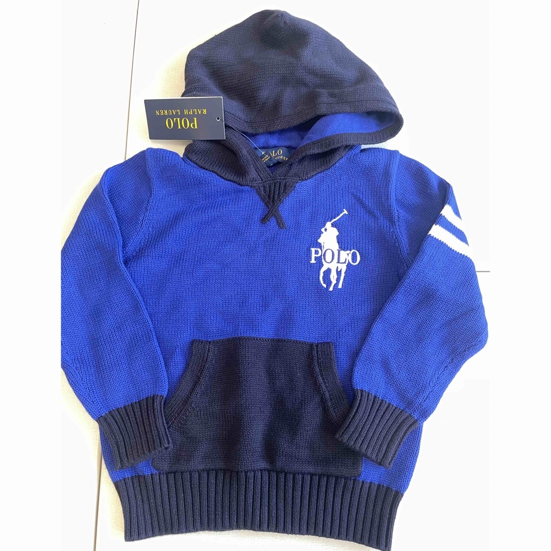 Ralph Lauren(ラルフローレン)の【新品】ラルフローレン　ニットパーカー110cm キッズ/ベビー/マタニティのキッズ服男の子用(90cm~)(ニット)の商品写真