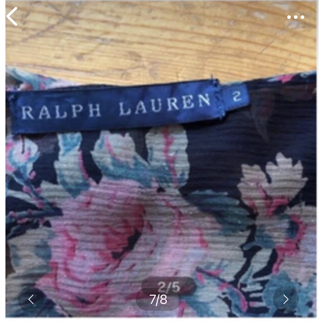 Ralph Lauren(ラルフローレン)の絹100% ラルフローレンシフォンワンピース レディースのワンピース(ひざ丈ワンピース)の商品写真