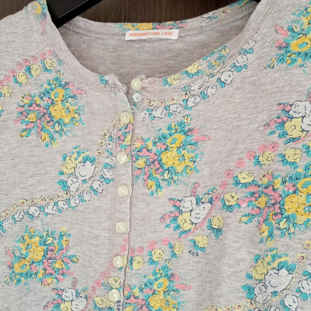 Asrabbit(エーズラビット)のエーズラビット　ヘンリーネックTシャツ レディースのトップス(Tシャツ(半袖/袖なし))の商品写真