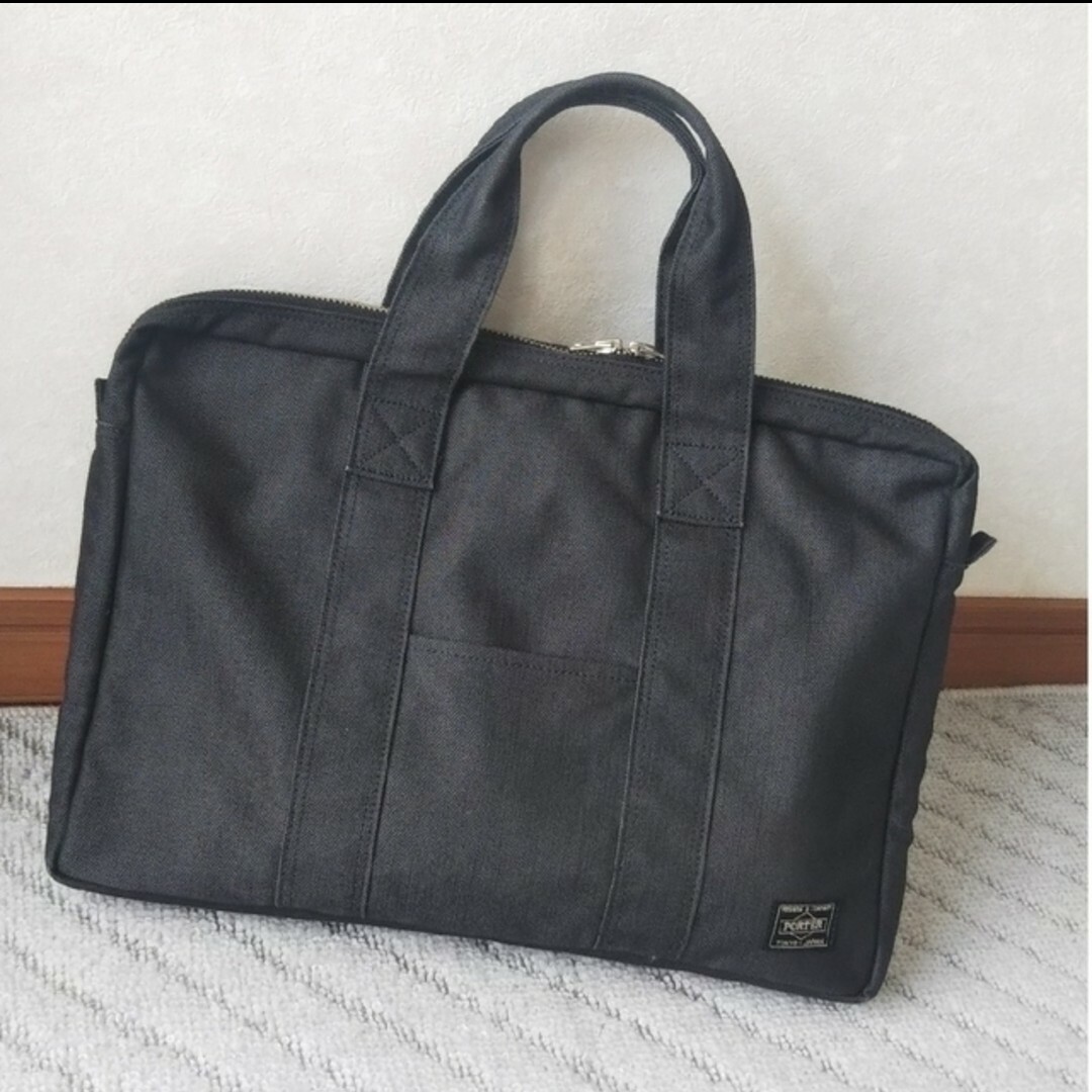 吉田カバン(ヨシダカバン)のPORTER/ SMOKY スモーキー ブリーフケース S ビジネス 黒☆ 美品 メンズのバッグ(ビジネスバッグ)の商品写真