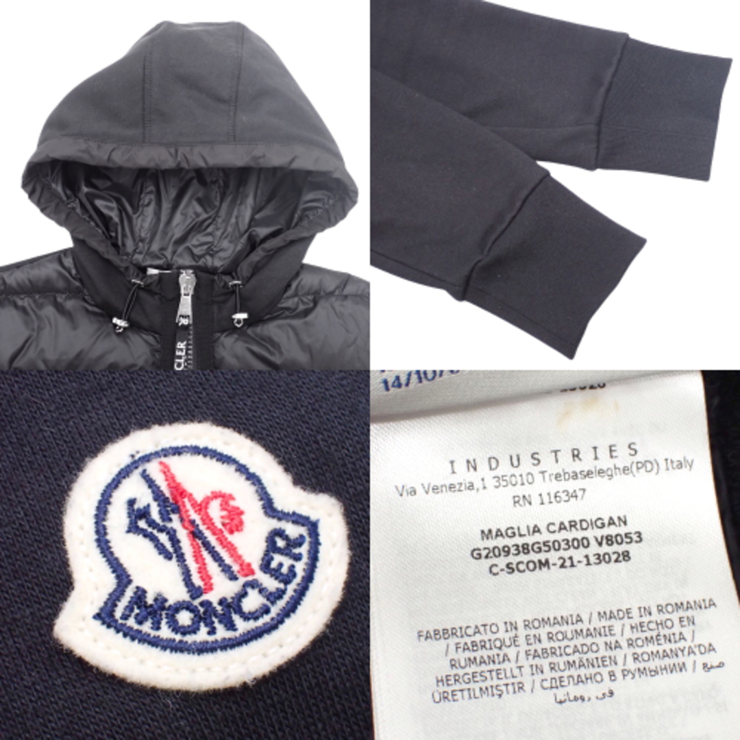 MONCLER(モンクレール)のMONCLER(モンクレール) MAGLIA CARDIGAN ダウンパーカー アウター アパレル ファッション 衣類 切り替え S ナイロン ポリウレタン ブラック黒 G20938G50300 レディース 40802077826【中古】【アラモード】 レディースのトップス(パーカー)の商品写真