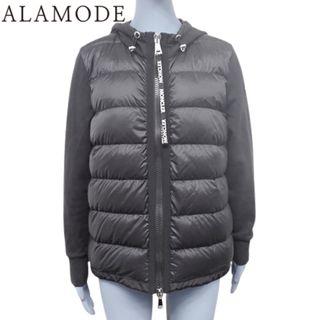 モンクレール(MONCLER)のMONCLER(モンクレール) MAGLIA CARDIGAN ダウンパーカー アウター アパレル ファッション 衣類 切り替え S ナイロン ポリウレタン ブラック黒 G20938G50300 レディース 40802077826【中古】【アラモード】(パーカー)