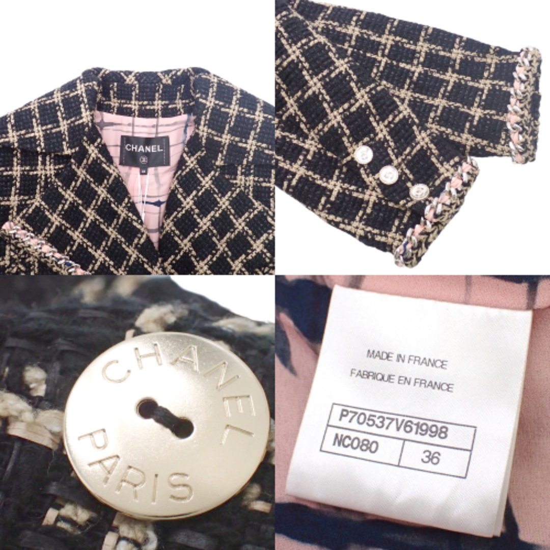 CHANEL - CHANEL(シャネル) No.5ボタン ツイードジャケット アウター CHANEL - CHANEL(シャネル) No.5ボタン ツイードジャケット アウター