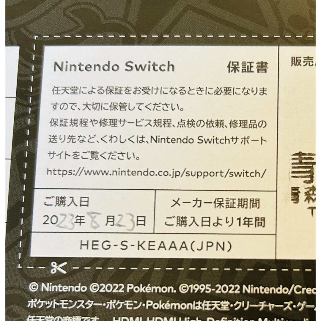 Nintendo Switch本体 スカーレット・バイオレットエディションNintendoSwitch
