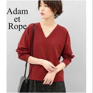 アダムエロぺ(Adam et Rope')の✴︎極美品✨ADAM ET ROPEアダムエロペ　グログランリップルプルオーバー(カットソー(長袖/七分))