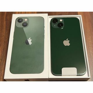 ほぼ新品 iPhone 13 128GB グリーン simフリー　数分のみ使用