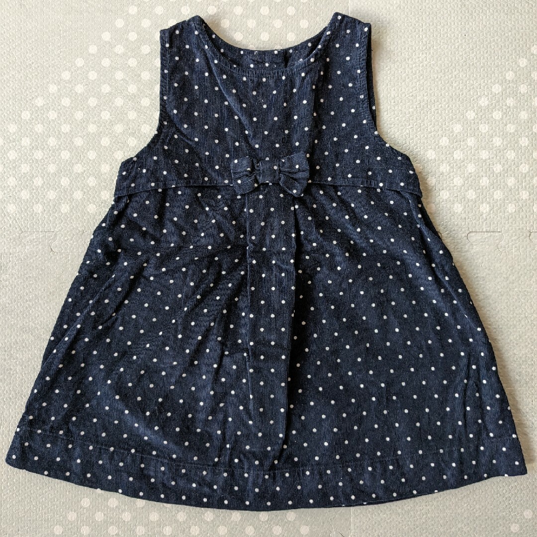 babyGAP(ベビーギャップ)のbaby Gap コーデュロイ 水玉 ワンピース 90cm キッズ/ベビー/マタニティのキッズ服女の子用(90cm~)(ワンピース)の商品写真