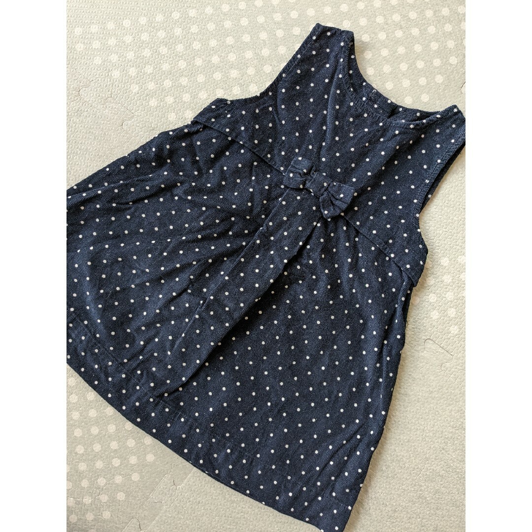 babyGAP(ベビーギャップ)のbaby Gap コーデュロイ 水玉 ワンピース 90cm キッズ/ベビー/マタニティのキッズ服女の子用(90cm~)(ワンピース)の商品写真