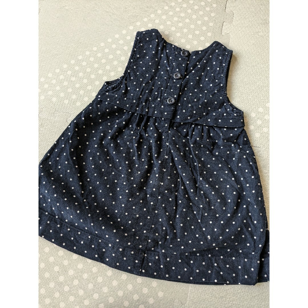 babyGAP(ベビーギャップ)のbaby Gap コーデュロイ 水玉 ワンピース 90cm キッズ/ベビー/マタニティのキッズ服女の子用(90cm~)(ワンピース)の商品写真