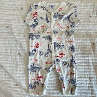 プチバトー(PETIT BATEAU)のプチバトー　PETIT BATEAU  ロンパース　12M 74cm(ロンパース)