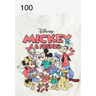 エイチアンドエム(H&M)の《新作》h&m  ディズニー100周年  ロンT  長袖Tシャツ 100-105(Tシャツ/カットソー)