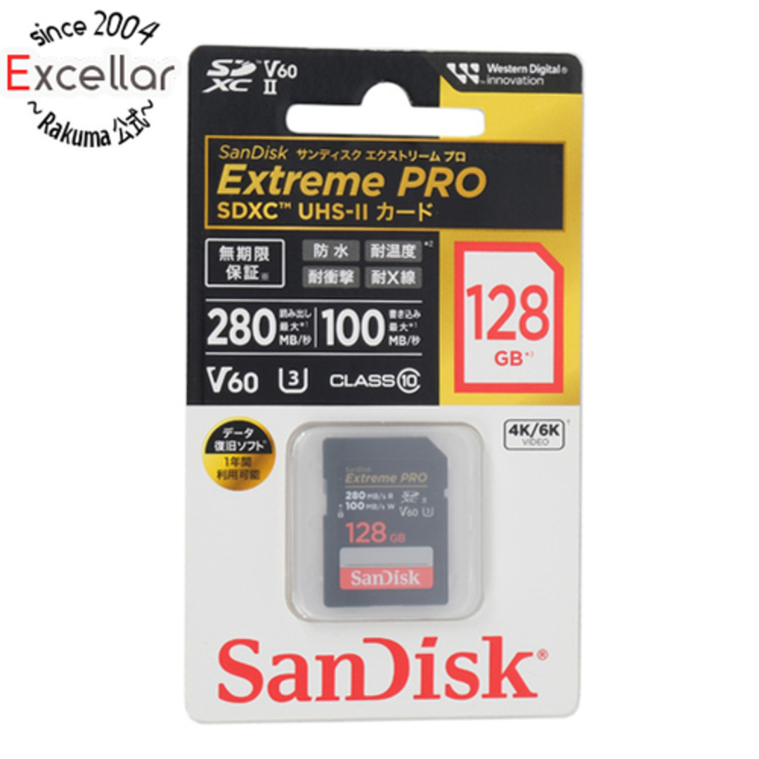 SanDisk　SDXCメモリーカード エクストリーム プロ　SDSDXEP-128G-JNJIP　128GB型番