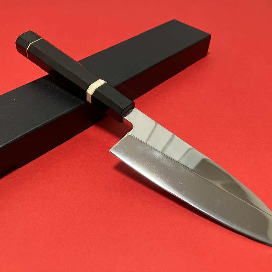 V金10号本焼き 鏡面磨き柳刃包丁 刺身包丁 黒檀八角柄 - 調理器具 V金10号本焼き 鏡面磨き柳刃包丁 刺身包丁 黒檀八角柄 - 調理器具