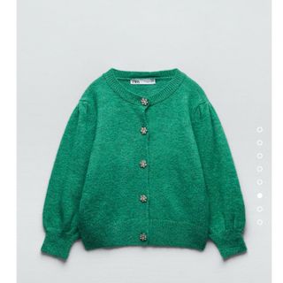 ザラ(ZARA)のzara♡ビジューボタンカーディガン(カーディガン)