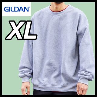 ギルタン(GILDAN)の新品未使用 ギルダン 8oz プルオーバー 無地トレーナー 裏起毛 グレー XL(スウェット)