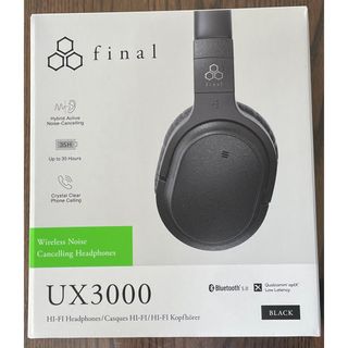 ファイナル(final)のfinal UX3000 BLACK ワイヤレスヘッドホン 新品・未開封品(ヘッドフォン/イヤフォン)